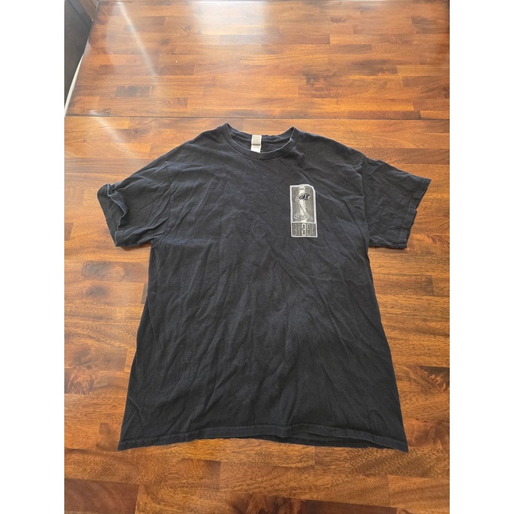 Gilden Mens Large  Ford Mustang Shelby Cobra Gt 350 Black Cotton T-Shirt Sku 6